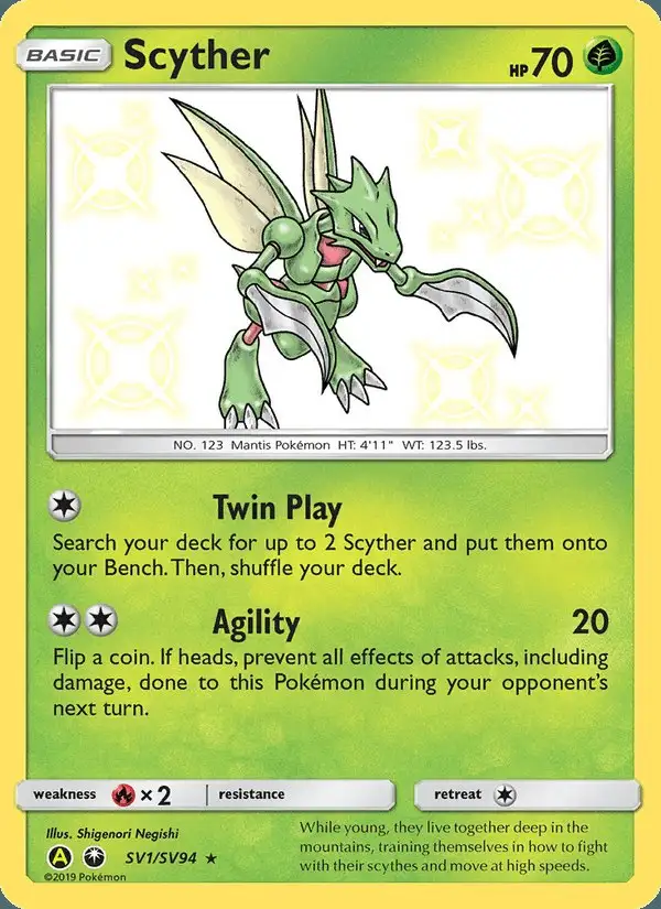 Scyther #SV1 Hidden Fates Shiny Vault PSA 10