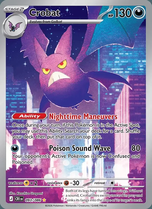 Crobat #093 Chaos Rising PSA 10