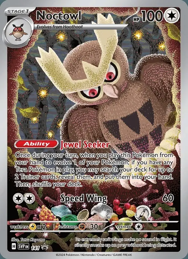 Noctowl #141 SVP Black Star Promos PSA 10