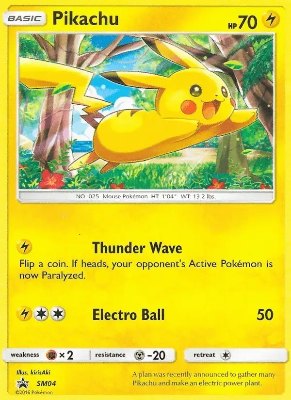 Pikachu #SM04 SM Black Star Promos PSA 10