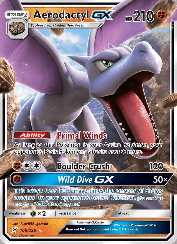 Aerodactyl GX #106 Unified Minds PSA 10