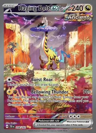 Raging Bolt ex #208 Temporal Forces PSA 10