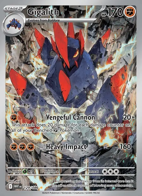 Gigalith #129 White Flare PSA 10