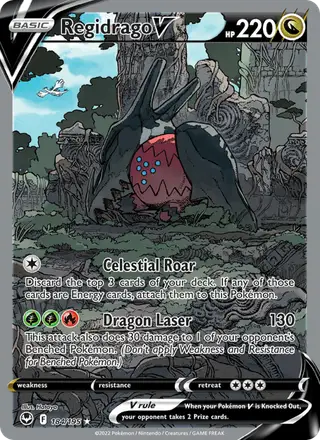 Regidrago V (Full Art) #184 Silver Tempest PSA 10