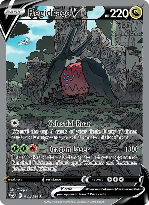 Regidrago V (Full Art) #184 Silver Tempest PSA 10