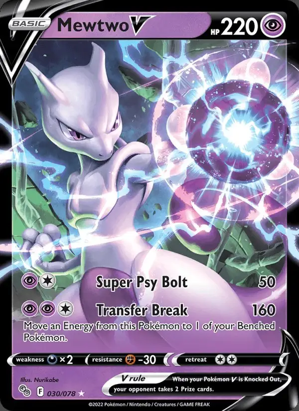 Mewtwo V #030 Pokémon GO PSA 10