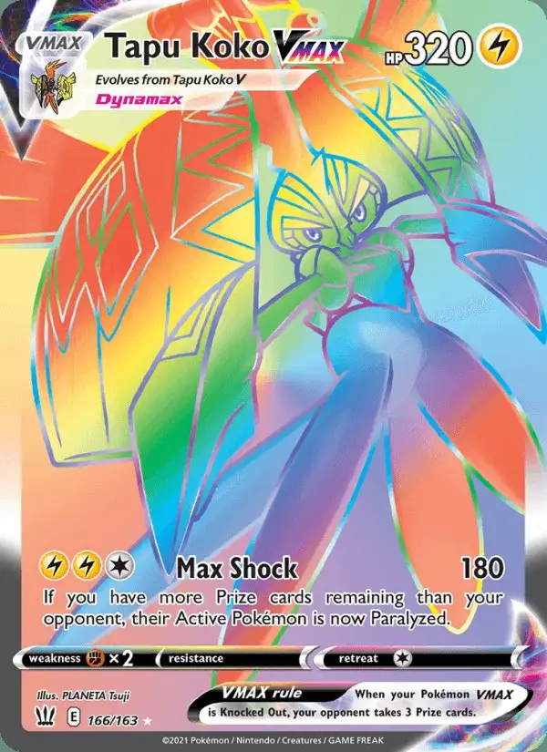 Tapu Koko VMAX #166 Battle Styles PSA 10