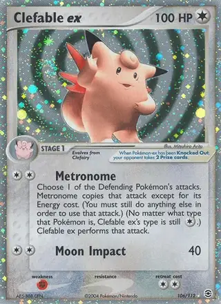Clefable ex #106 FireRed & LeafGreen PSA 10
