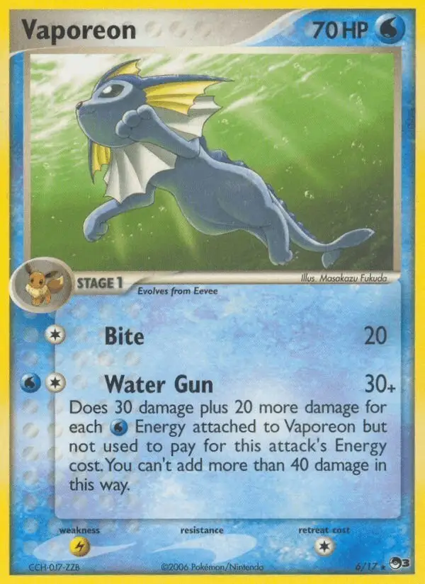 Vaporeon #6 POP Series 3 PSA 10
