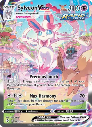 Sylveon VMAX (Full Art) #212 Evolving Skies PSA 10