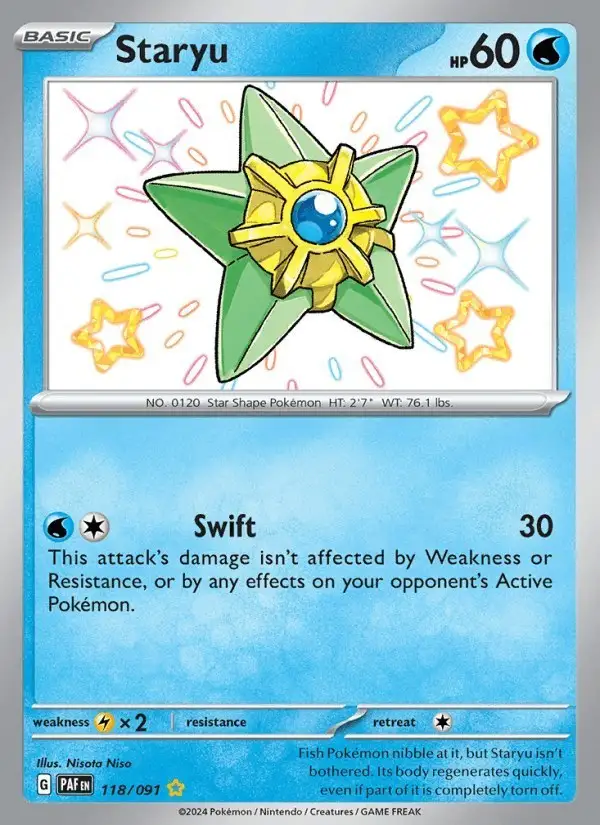 Staryu #118 Paldean Fates PSA 10