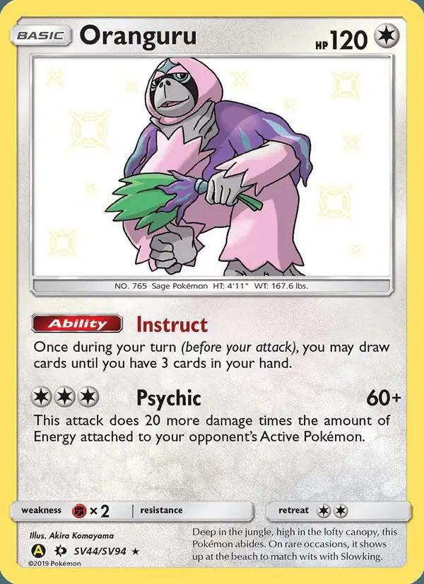 Oranguru #SV44 Hidden Fates Shiny Vault PSA 10