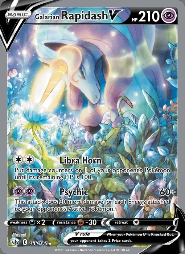 Galarian Rapidash V #168 Chilling Reign PSA 10