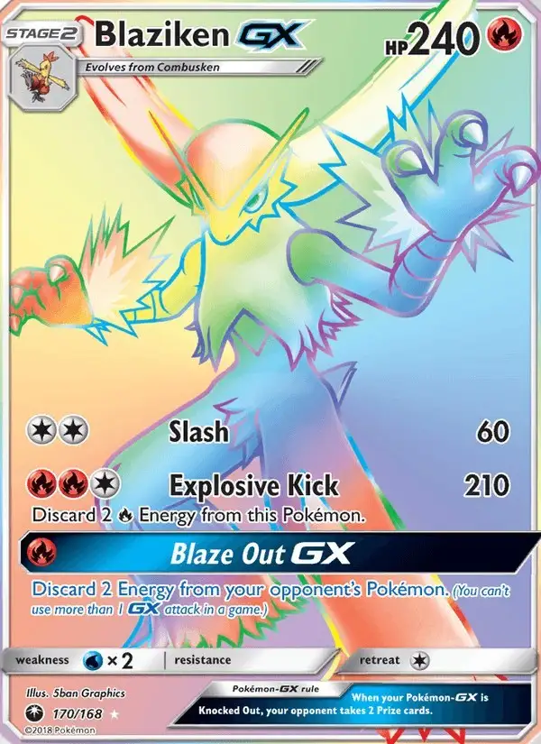 Blaziken GX #170 Celestial Storm PSA 10
