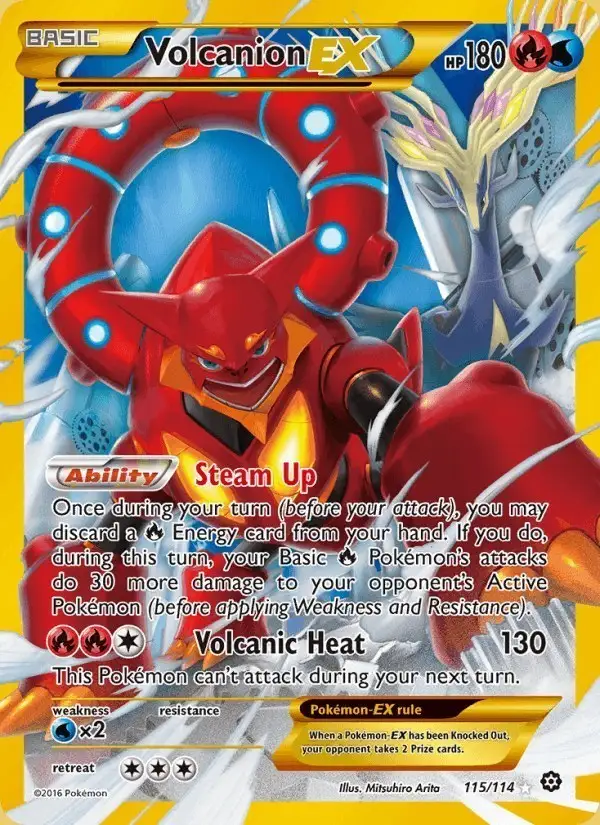 Volcanion EX #115 Steam Siege PSA 10