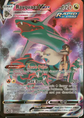 Rayquaza VMAX (Full Art) #TG20 Silver Tempest PSA 10