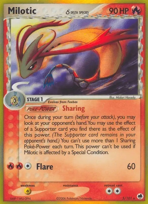 Milotic δ #5 Dragon Frontiers PSA 10
