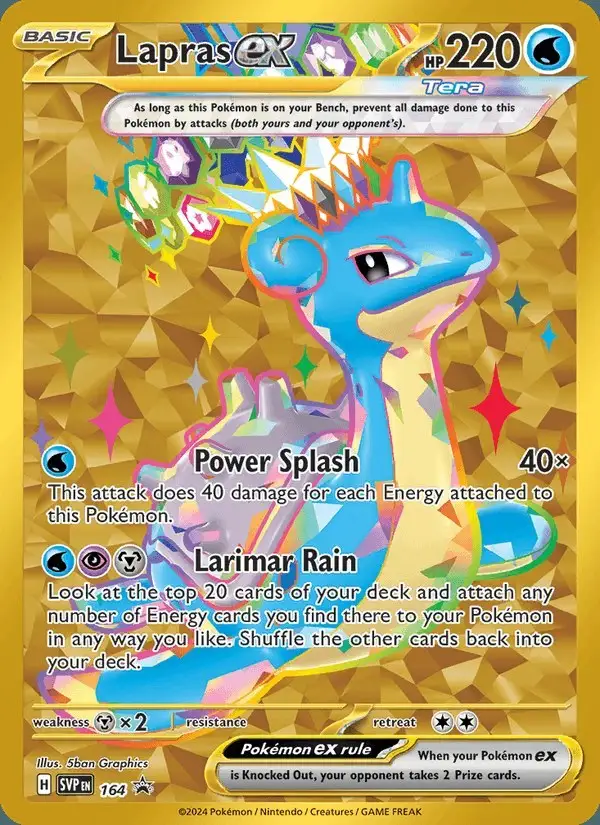 Lapras ex #164 SVP Black Star Promos PSA 10