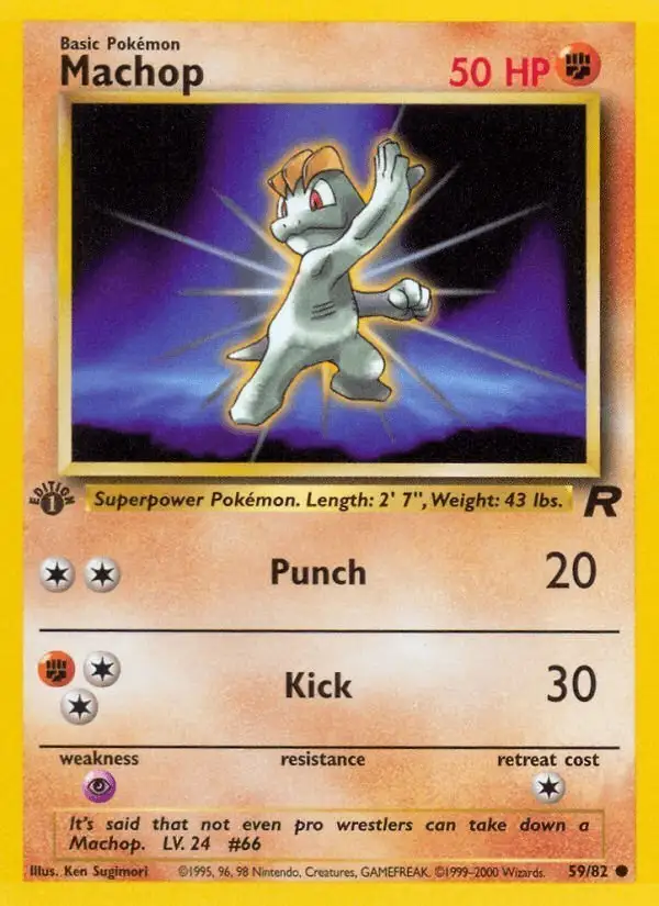 Machop #59 Team Rocket PSA 10