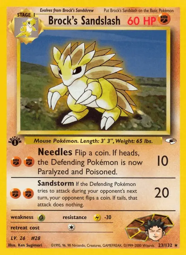 Brock's Sandslash #23 Gym Heroes PSA 10