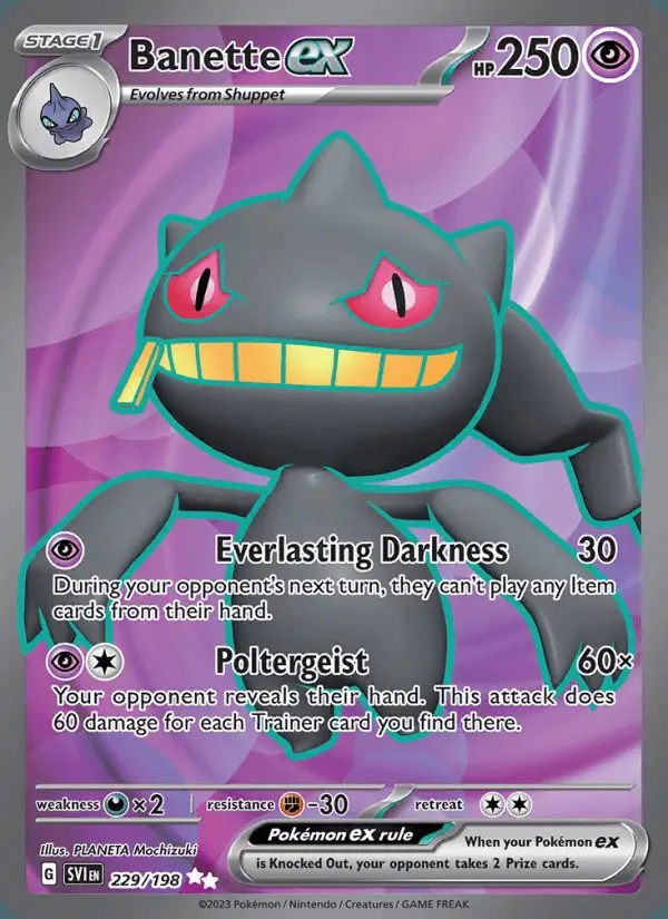 Banette ex #229 Scarlet & Violet PSA 10