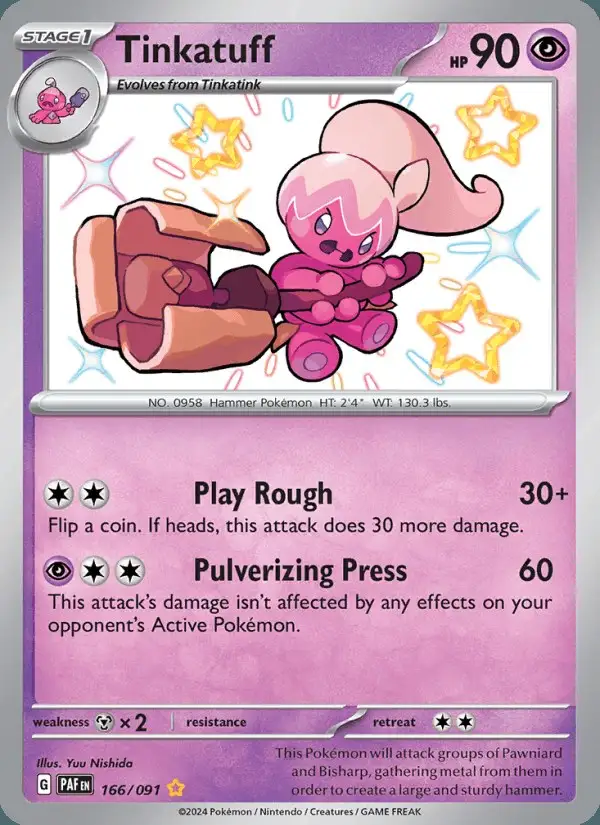 Tinkatuff #166 Paldean Fates PSA 10