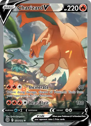 Charizard V (Full Art) #154 Brilliant Stars PSA 10