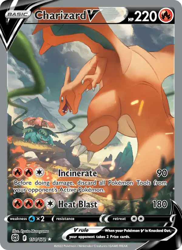 Charizard V (Full Art) #154 Brilliant Stars PSA 10