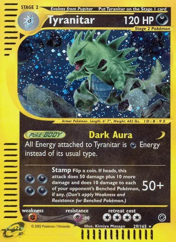 Tyranitar #29 Expedition Base Set PSA 10