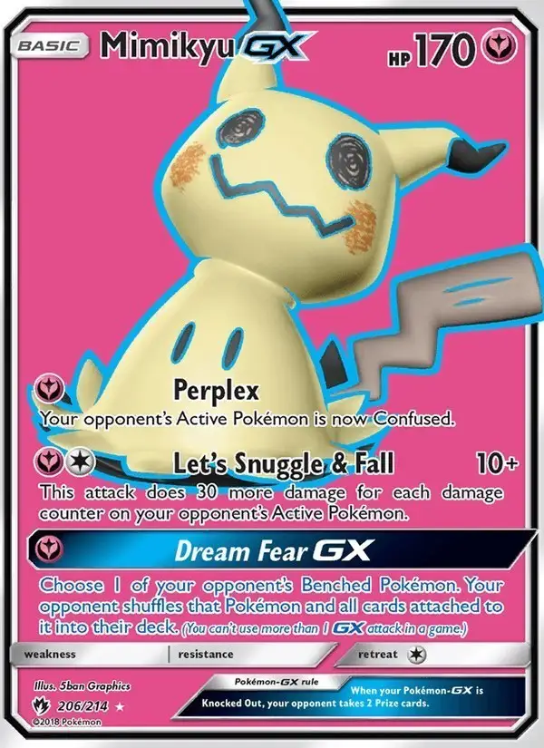 Mimikyu GX #206 Lost Thunder PSA 10