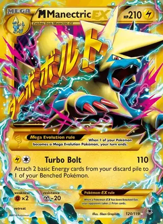 M Manectric EX #120 Phantom Forces PSA 10