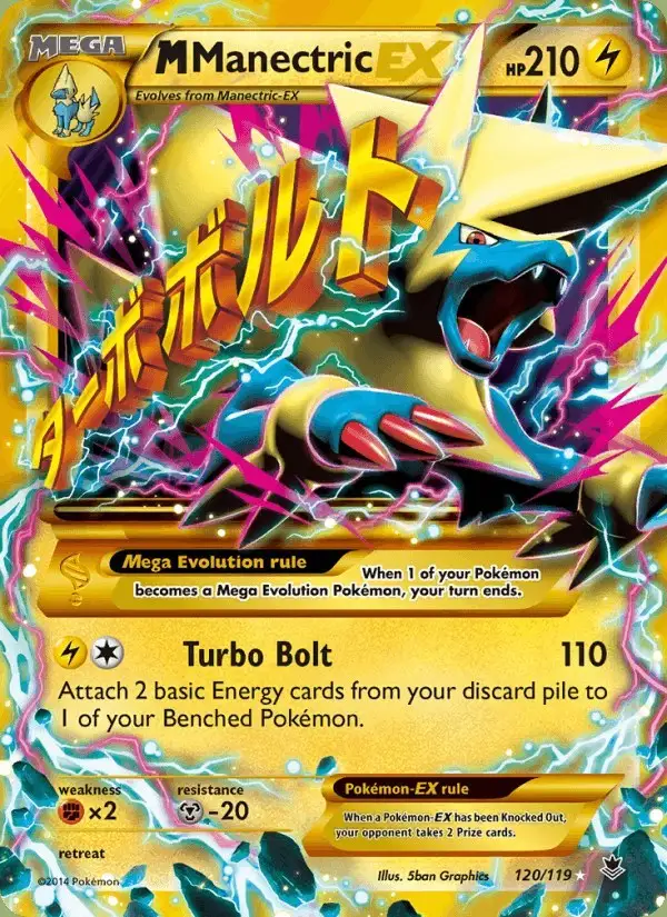 M Manectric EX #120 Phantom Forces PSA 10