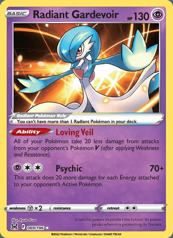 Radiant Gardevoir #069 Lost Origin PSA 10