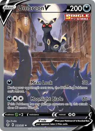 Umbreon V (Full Art) #189 Evolving Skies PSA 10