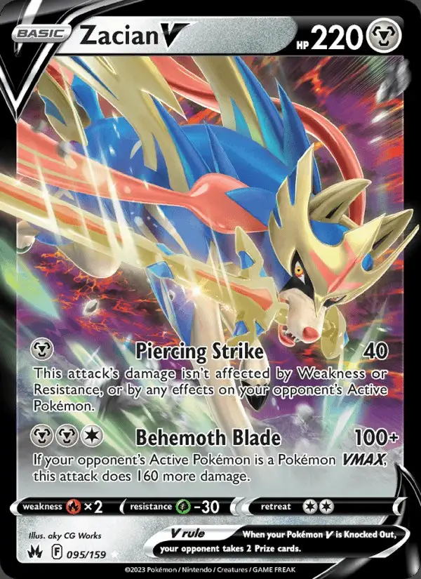 Zacian V #095 Crown Zenith PSA 10