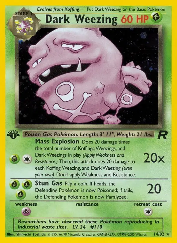 Dark Weezing #14 Team Rocket PSA 10