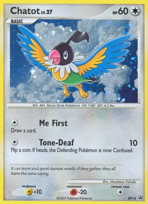 Chatot #DP14 DP Black Star Promos PSA 10