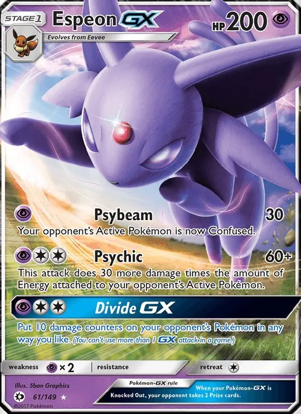 Espeon GX #61 Sun & Moon PSA 10