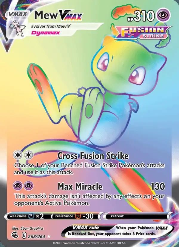 Mew VMAX #268 Fusion Strike PSA 10