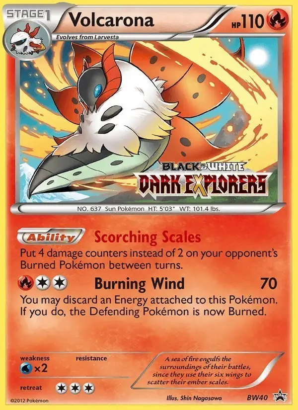 Volcarona #BW40 BW Black Star Promos PSA 10