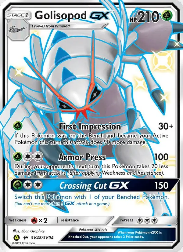 Golisopod-GX #SV48 Hidden Fates Shiny Vault PSA 10
