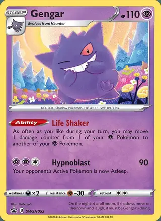 Gengar #SWSH052 SWSH Black Star Promos PSA 10