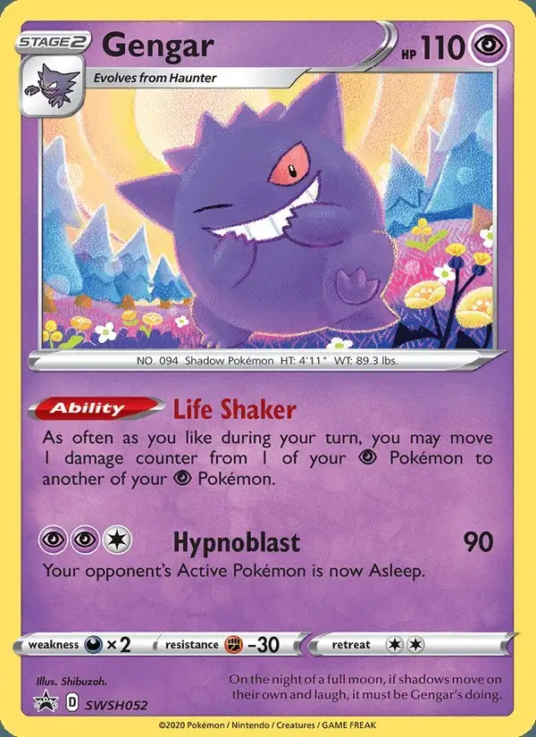 Gengar #SWSH052 SWSH Black Star Promos PSA 10