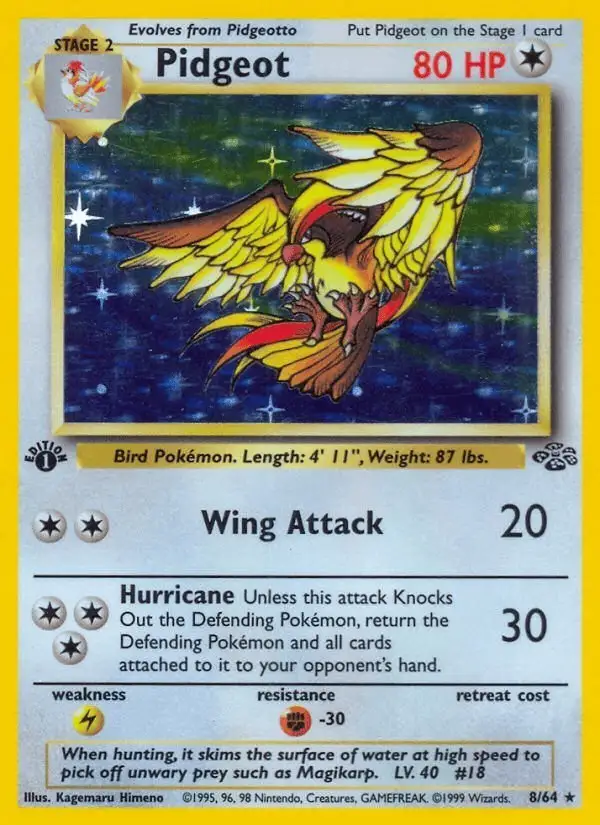 Pidgeot #8 Jungle PSA 10