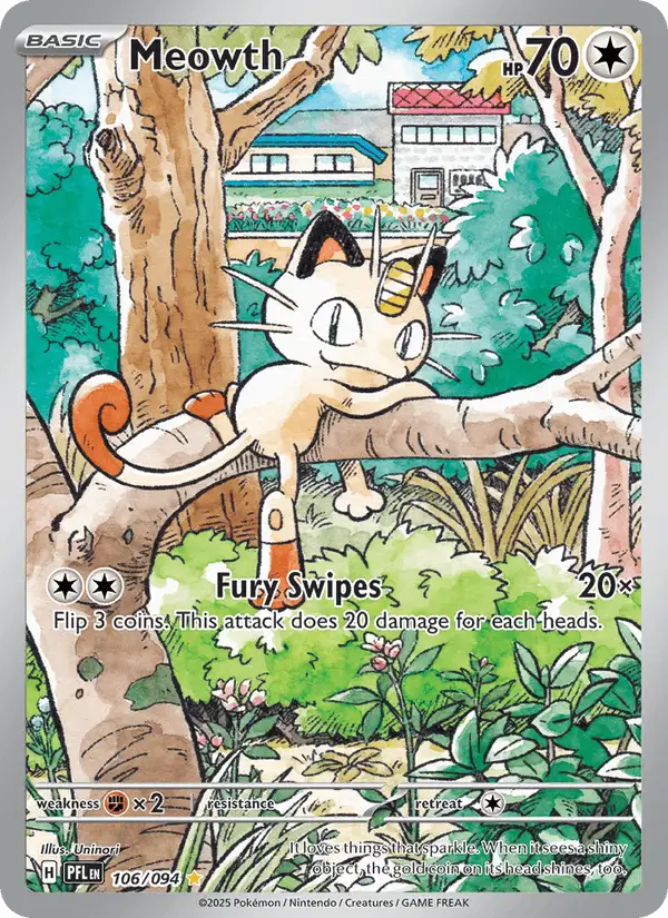 Meowth #106 Phantasmal Flames PSA 10