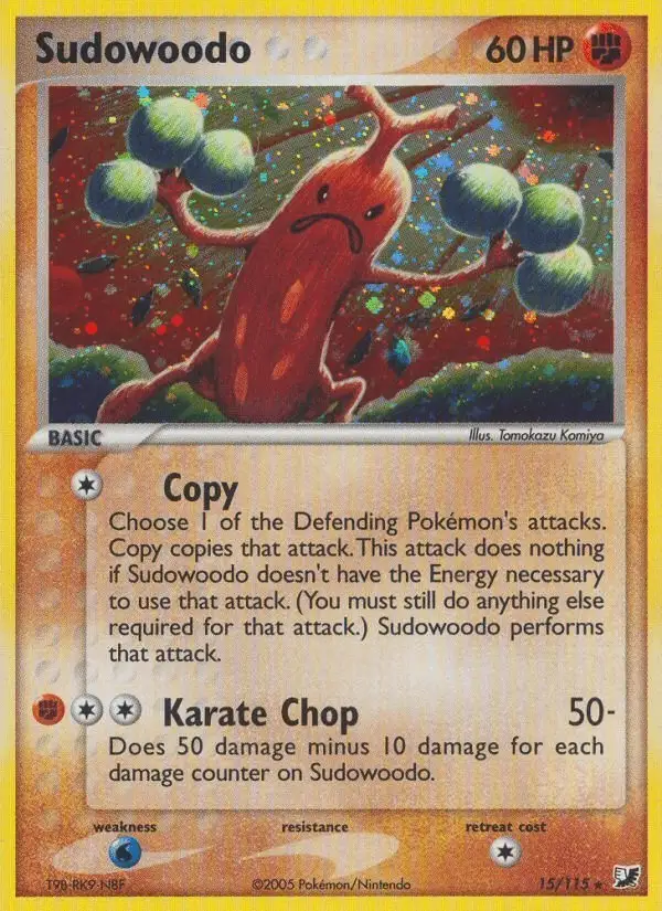 Sudowoodo #15 Unseen Forces PSA 10