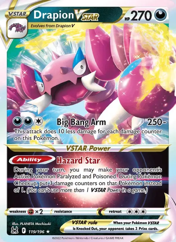Drapion VSTAR #119 Lost Origin PSA 10