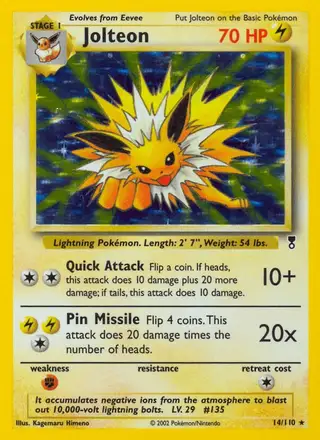 Jolteon #14 Legendary Collection PSA 10