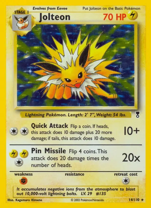 Jolteon #14 Legendary Collection PSA 10