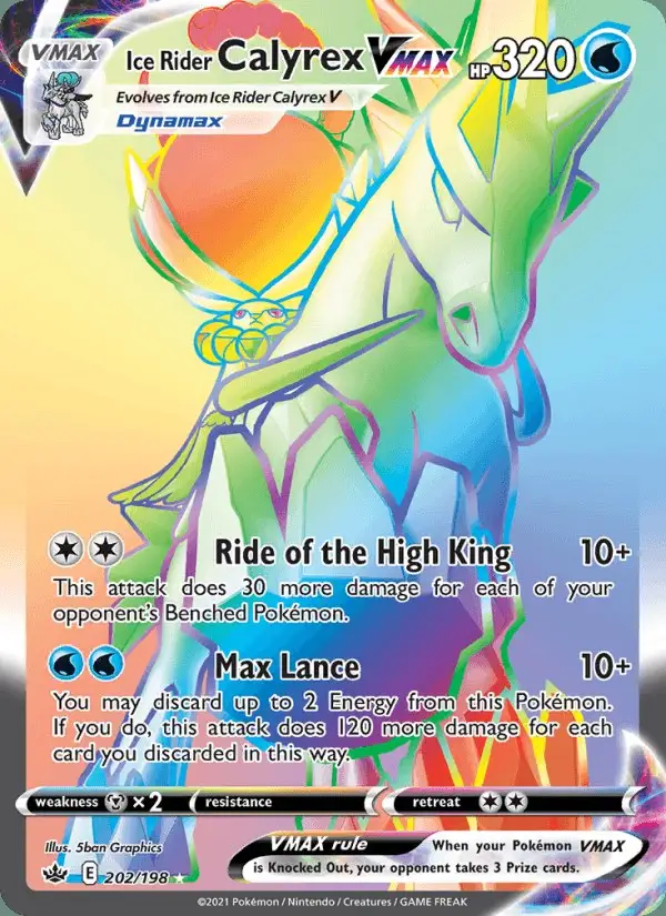 Ice Rider Calyrex VMAX #202 Chilling Reign PSA 10
